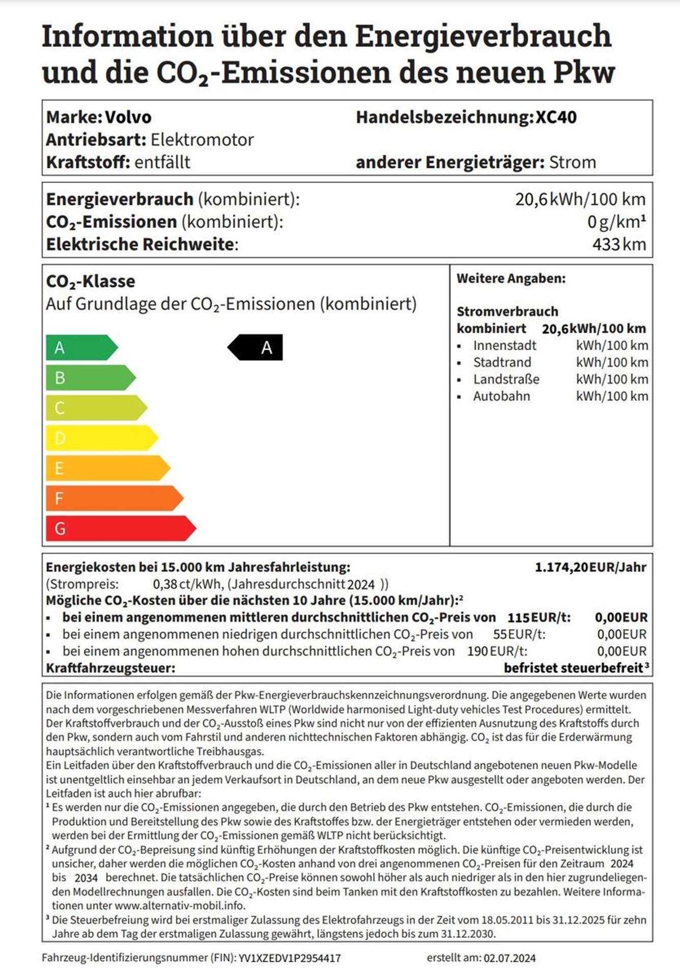 Volvo  Ultimate Recharge Pure Electric AWD